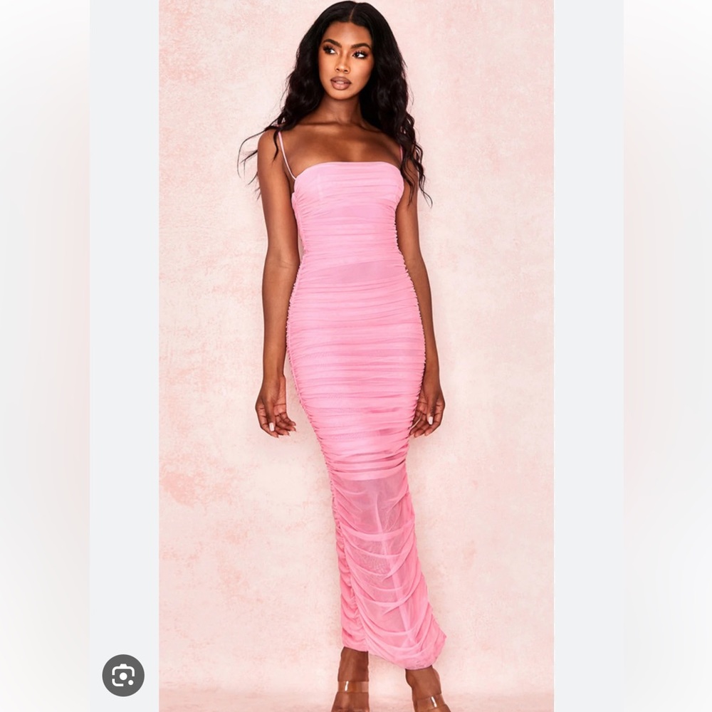Fornarina pink maxi mesh dress 💖 Barbie